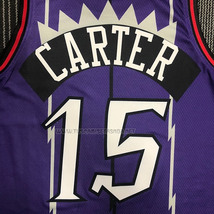 Camiseta Vince Carter NO 15 Toronto Raptors Classic Edition Violeta